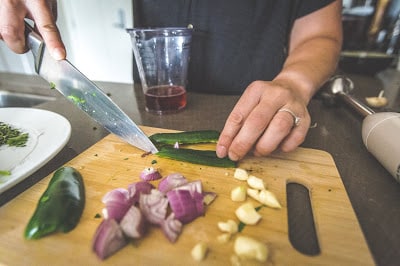 Preparing Chimichurri Sauce