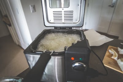 Frying Fish For Wisconsin Fish Fry With Chimichurri Sauce